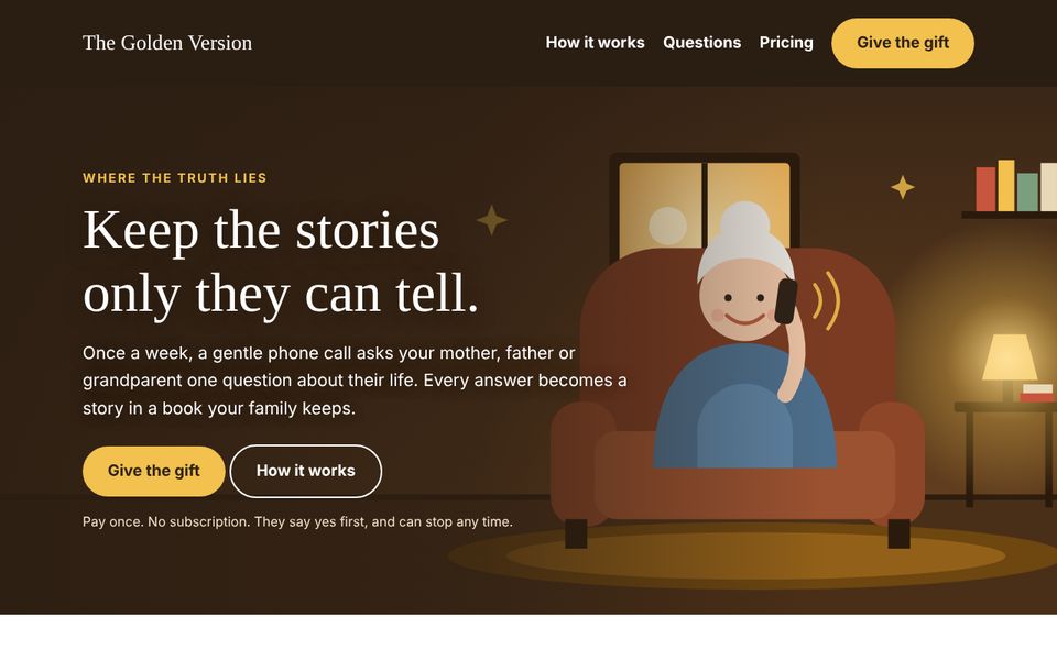 thegoldenversion home page